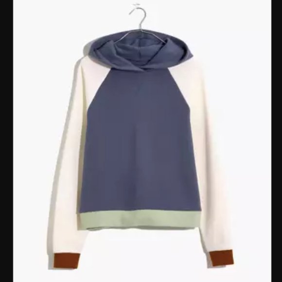 Madewell Betterterry Hoodie Colorblock Sweatshirt - Picture 5 of 7